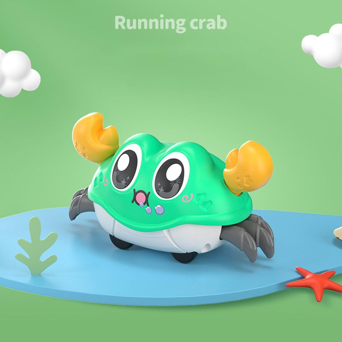 Crawling Crab Toy Kids Inertia Powered Crawling Crab Toy Green