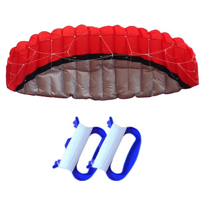 Stunt Power Kite Inflatable Parafoil Parachute Outdoor Flying Wing Red