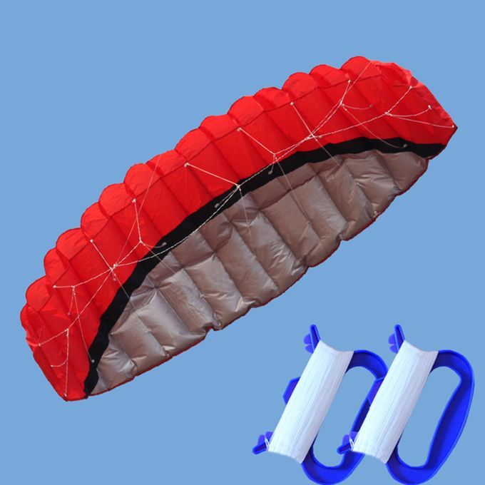 Stunt Power Kite Inflatable Parafoil Parachute Outdoor Flying Wing Red