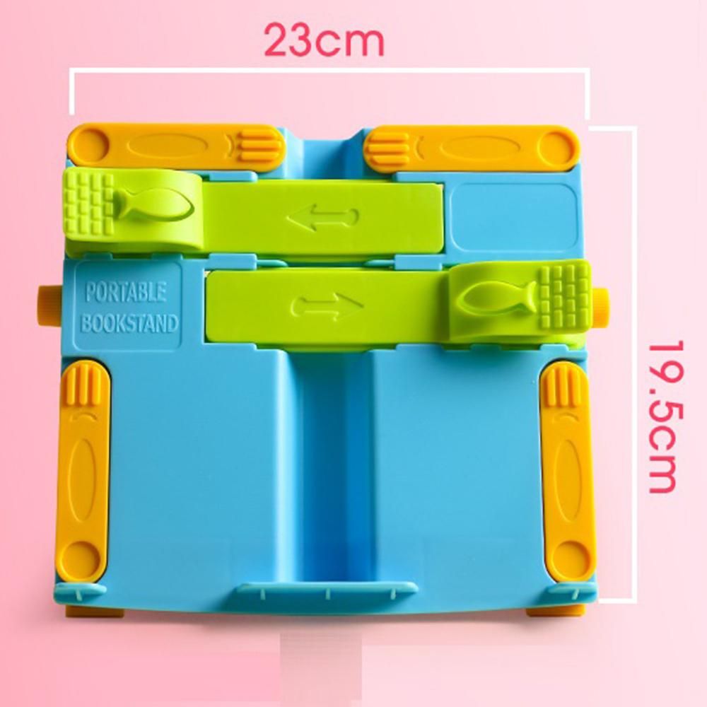 Adjustable Book Stand Holder Portable Foldable Bookends Bookstand Reading Book Holder Fixed Kitchen Bookends, Blue