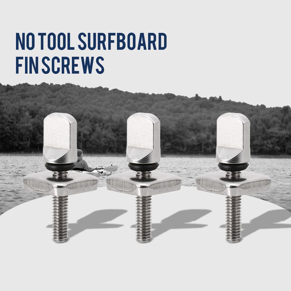 2PCS / 3PCS Tool-free Stainless Steel Longboard Fin Screws