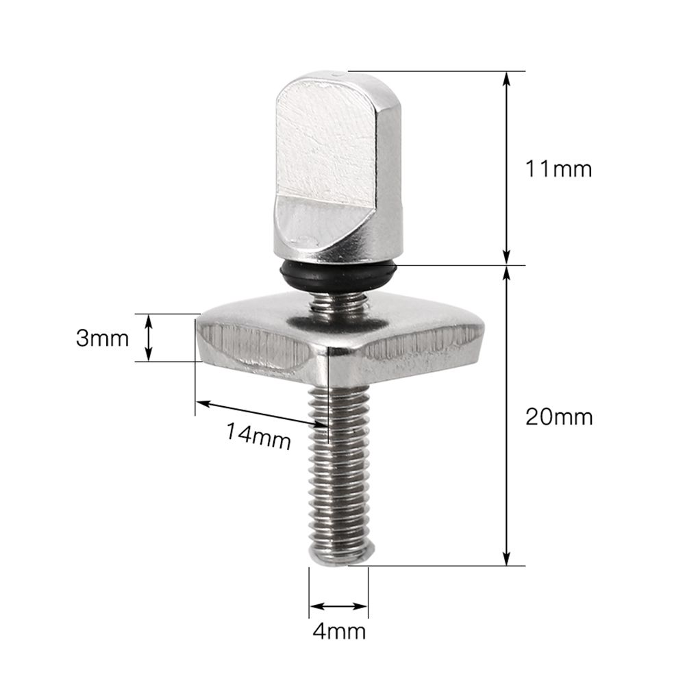 2PCS / 3PCS Tool-free Stainless Steel Longboard Fin Screws