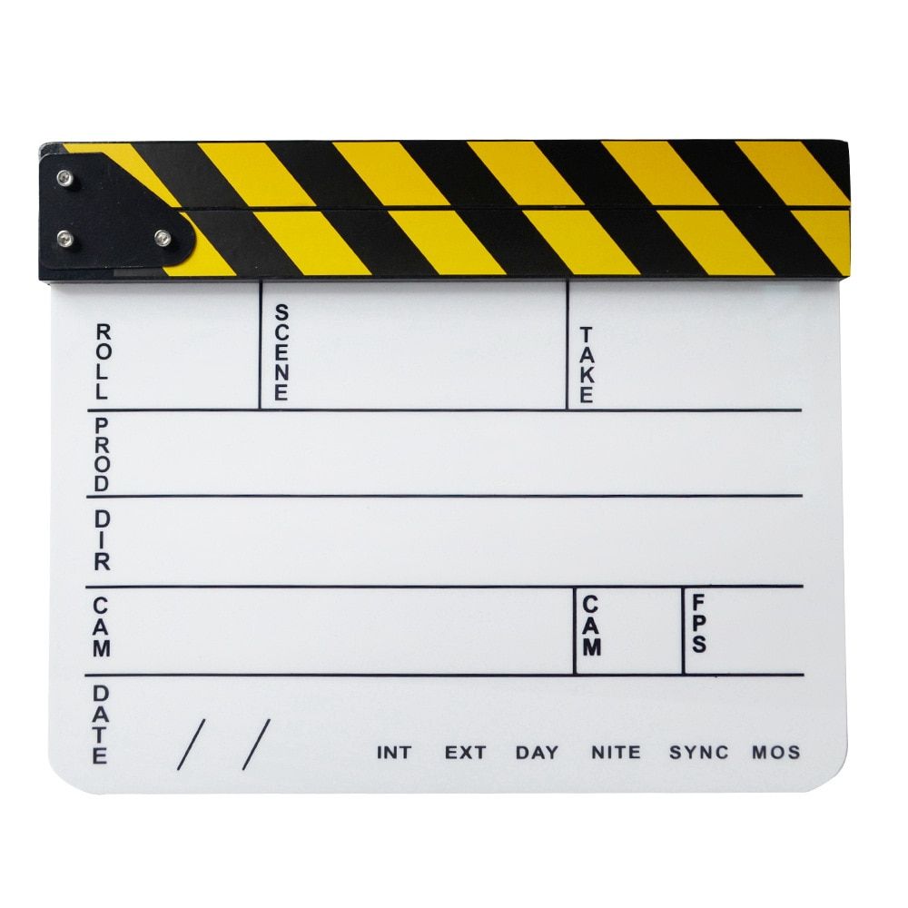 MINIFOCUS Dry Erase Acrylic Director Film Clapboard Movie