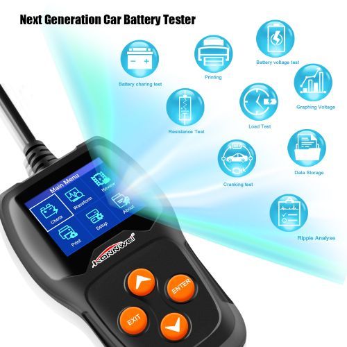 KW600 Car Battery Tester 12V 100 To 2000CCA 12 Volts Battery Tools For The Car Quick Cranking Charging Diagnostic