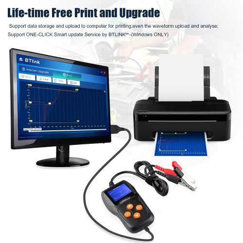KW600 Car Battery Tester 12V 100 To 2000CCA 12 Volts Battery Tools For The Car Quick Cranking Charging Diagnostic