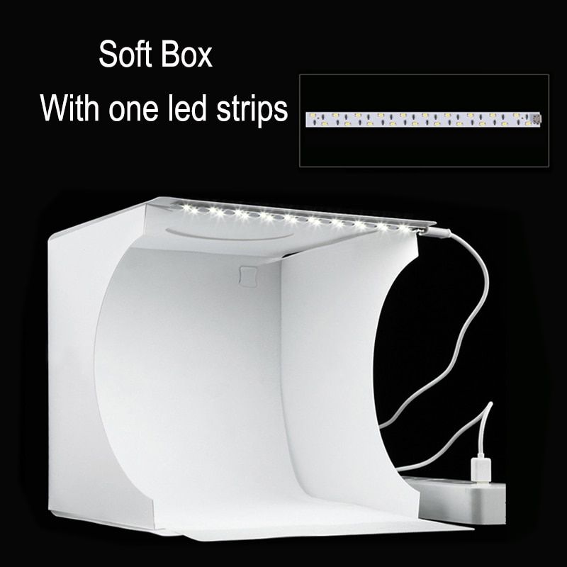 Mini Photobox Studio LED Panel Photo Light White Soft Box