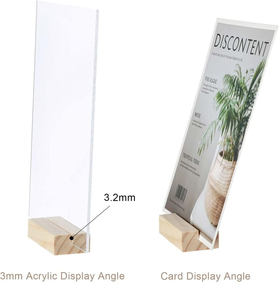 10 Pack Wood Place Card Holders Wooden Menu Sign Holder Table Numbers Card Display Stand for Wedding Dinner Home Party Events Decoration