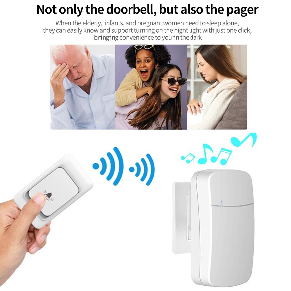 Wireless Doorbell Smart Doorbell 150M Remote Distance 3 Gear Volume Adjustment 38 Chords