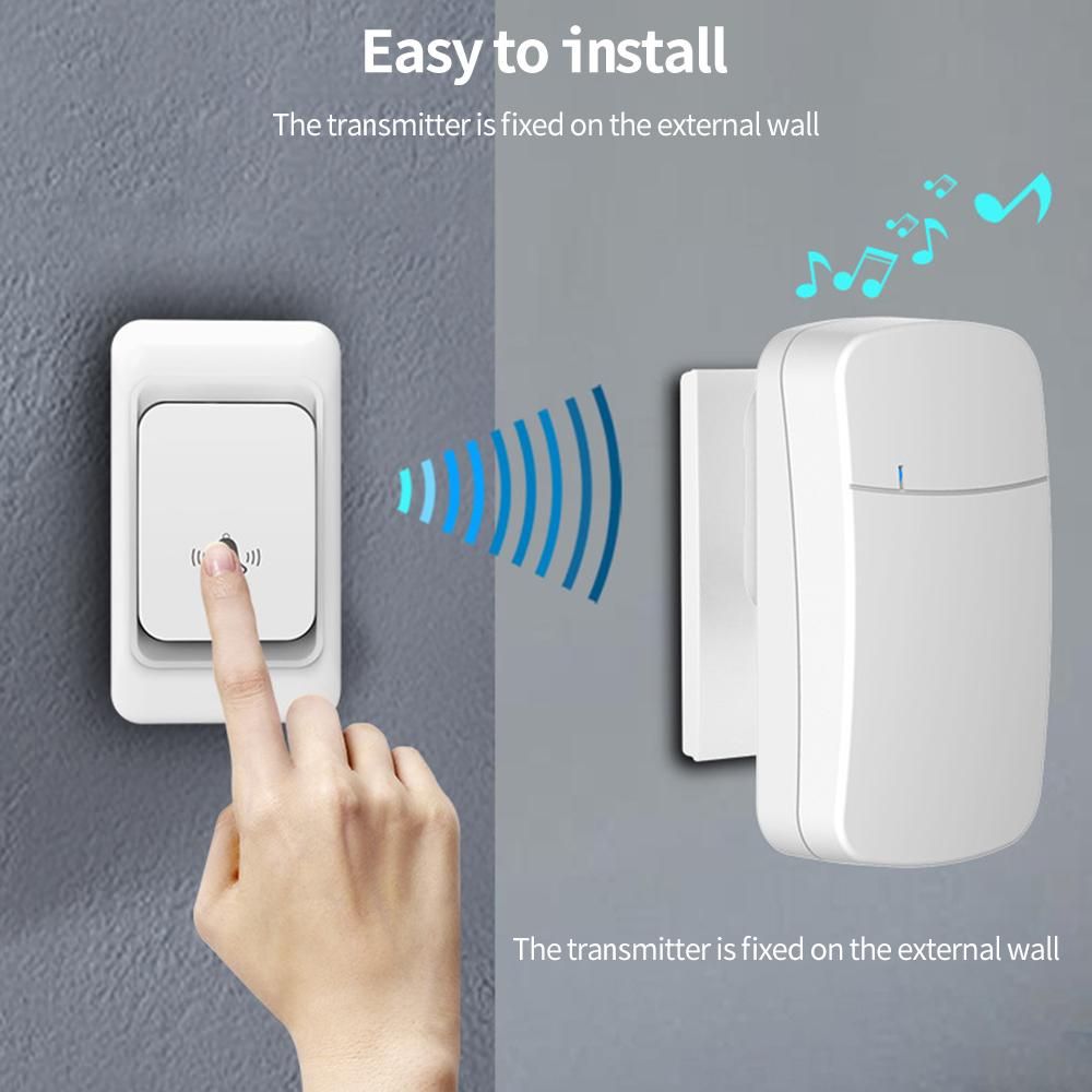 Wireless Doorbell Smart Doorbell 150M Remote Distance 3 Gear Volume Adjustment 38 Chords