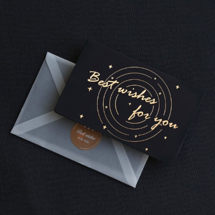 Card 6 PCS Creative Business Bronzing Thanksgiving Birthday Card