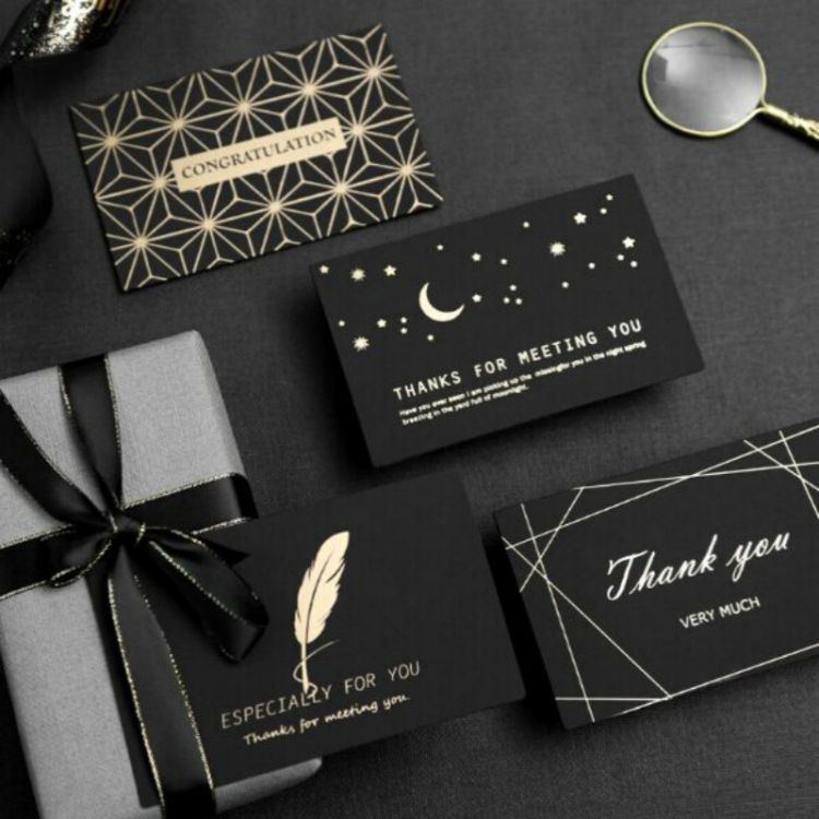 Card 6 PCS Creative Business Bronzing Thanksgiving Birthday Card