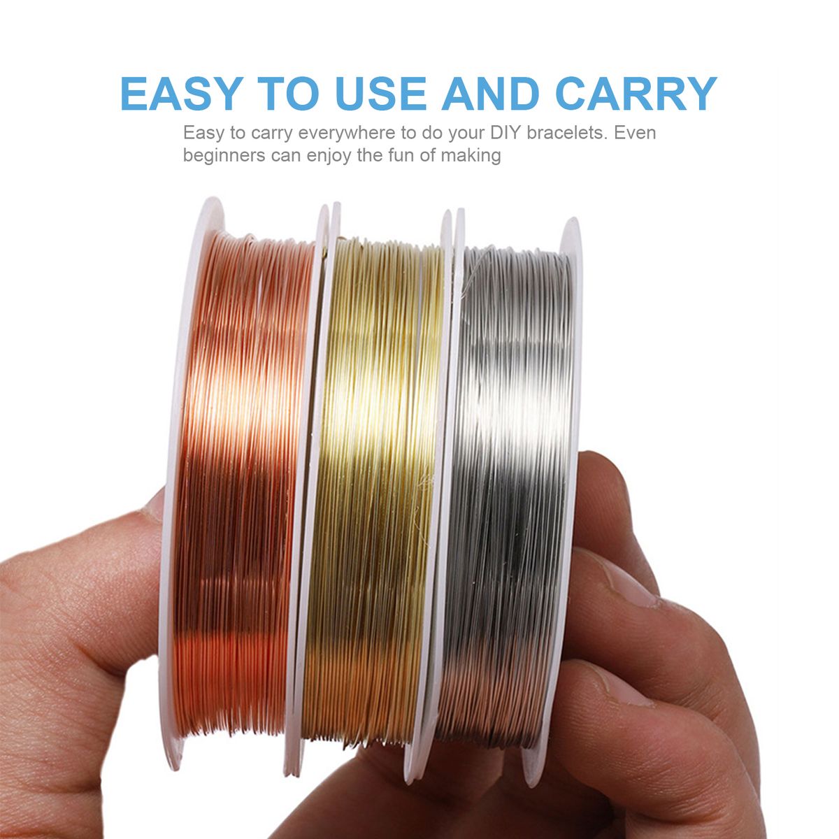 0.8mm Jewelry Beading Wire 8ft Strong Tarnish Resistant