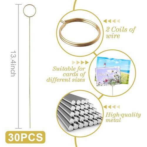 30PCS Metal Wire Floral Place Card Holder,Photo
