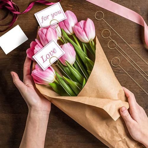 30PCS Metal Wire Floral Place Card Holder,Photo