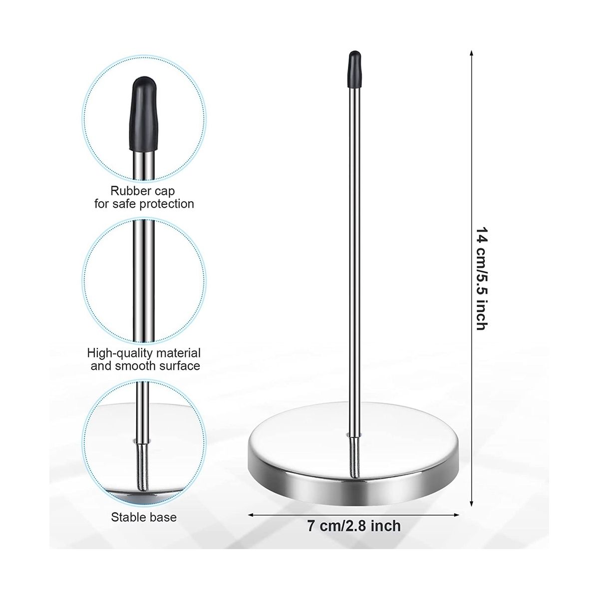 4Pcs Ticket Holder Set Slide Check Rack and Steel Receipt Holder Ticket Stabber for Restaurant Ticket Rail for Cafes Pub