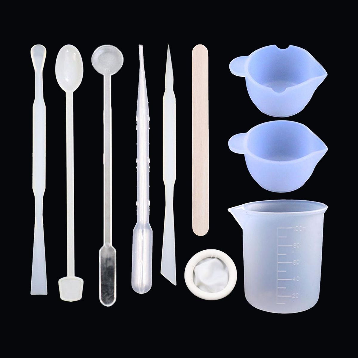 39PCS DIY Silicone Resin Measuring Cups Tool Kit 100ml Measure Cups  Finger Cots for Epoxy Resin Mixing Molds Jewelry Making for Adults Beginner