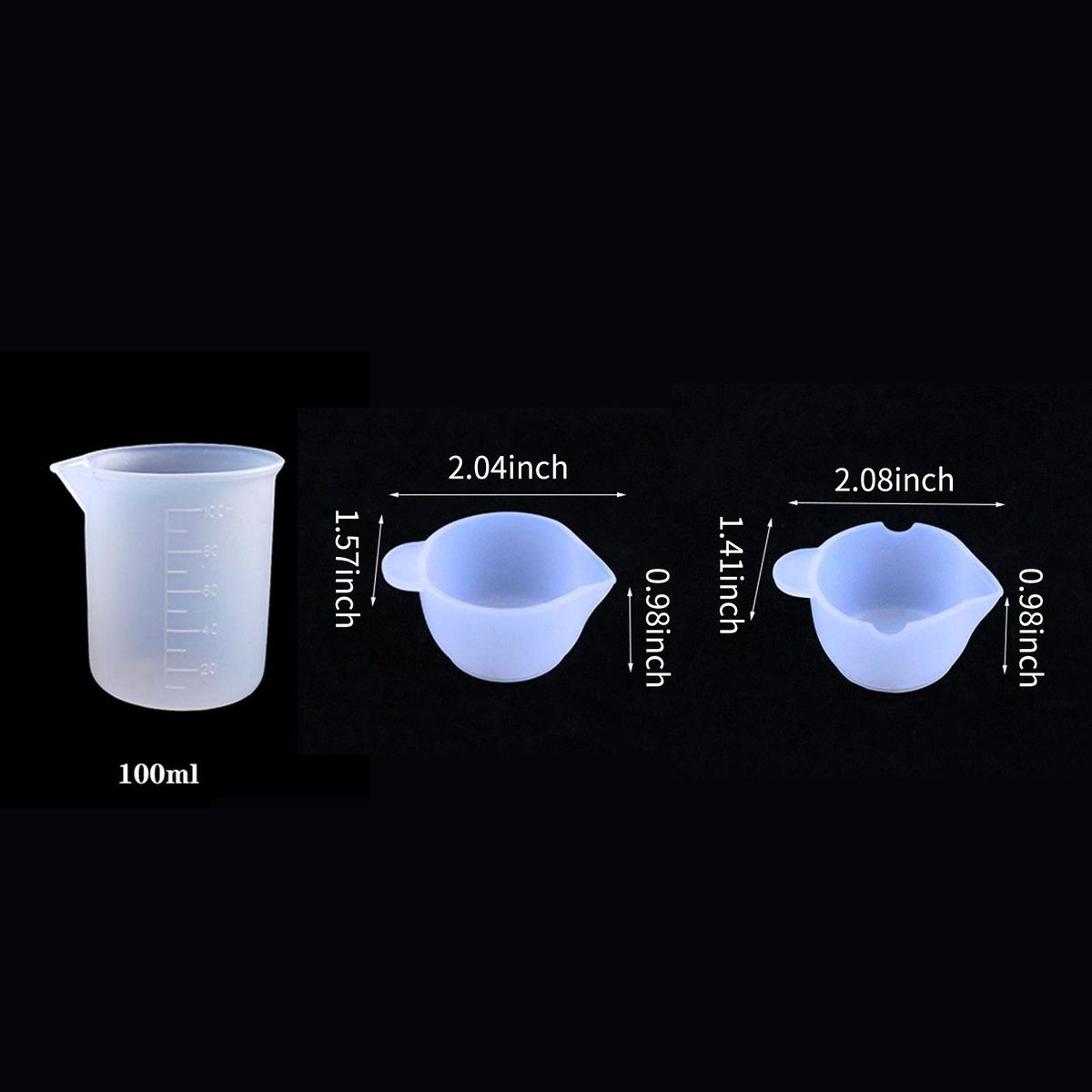 39PCS DIY Silicone Resin Measuring Cups Tool Kit 100ml Measure Cups  Finger Cots for Epoxy Resin Mixing Molds Jewelry Making for Adults Beginner