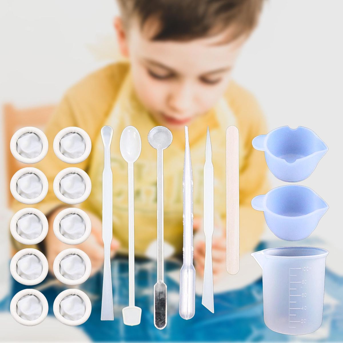 39PCS DIY Silicone Resin Measuring Cups Tool Kit 100ml Measure Cups  Finger Cots for Epoxy Resin Mixing Molds Jewelry Making for Adults Beginner