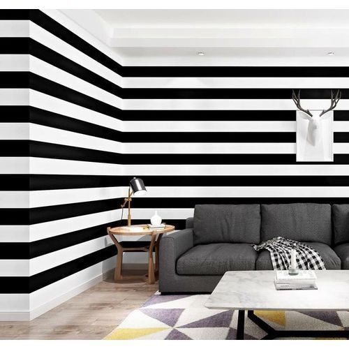 3D PVC Wall Paper Black & White