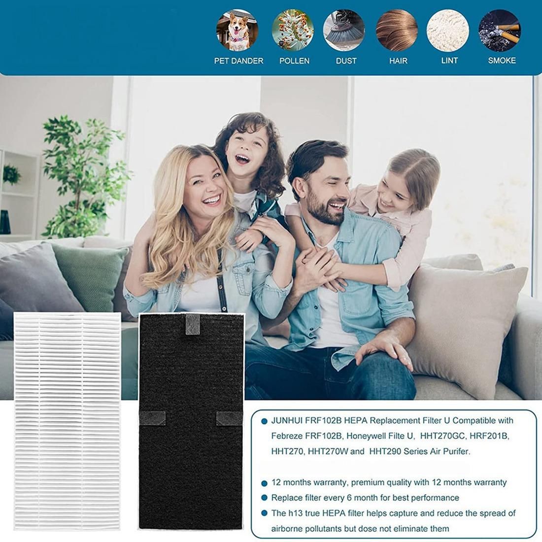 Air Purifier Filter for Febreze FRF102B&Honeywell Filter