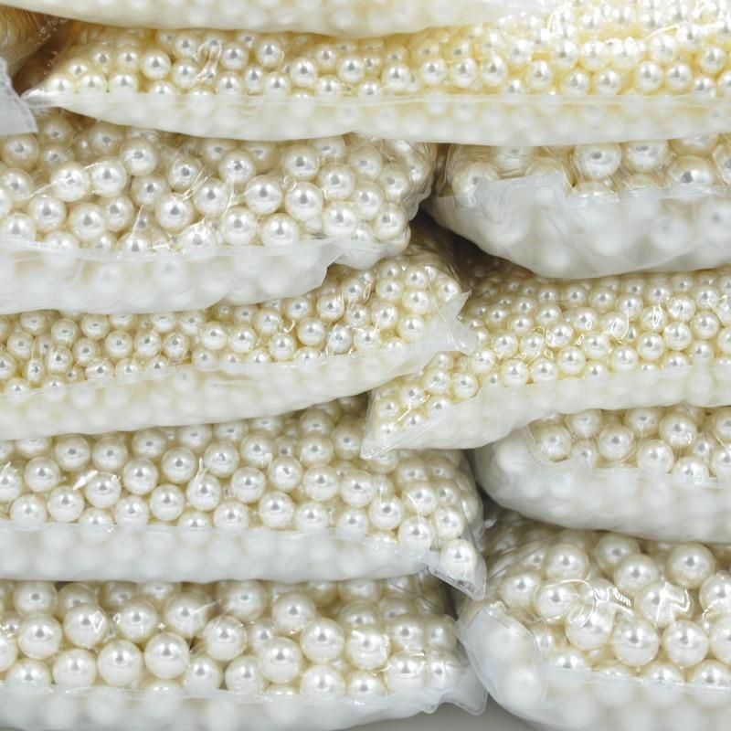3-30mm Black White Beige Imitation Pearl Beads Round Acrylic Loose Beads For Needlework Jewelry Making Diy Necklace Bracelet