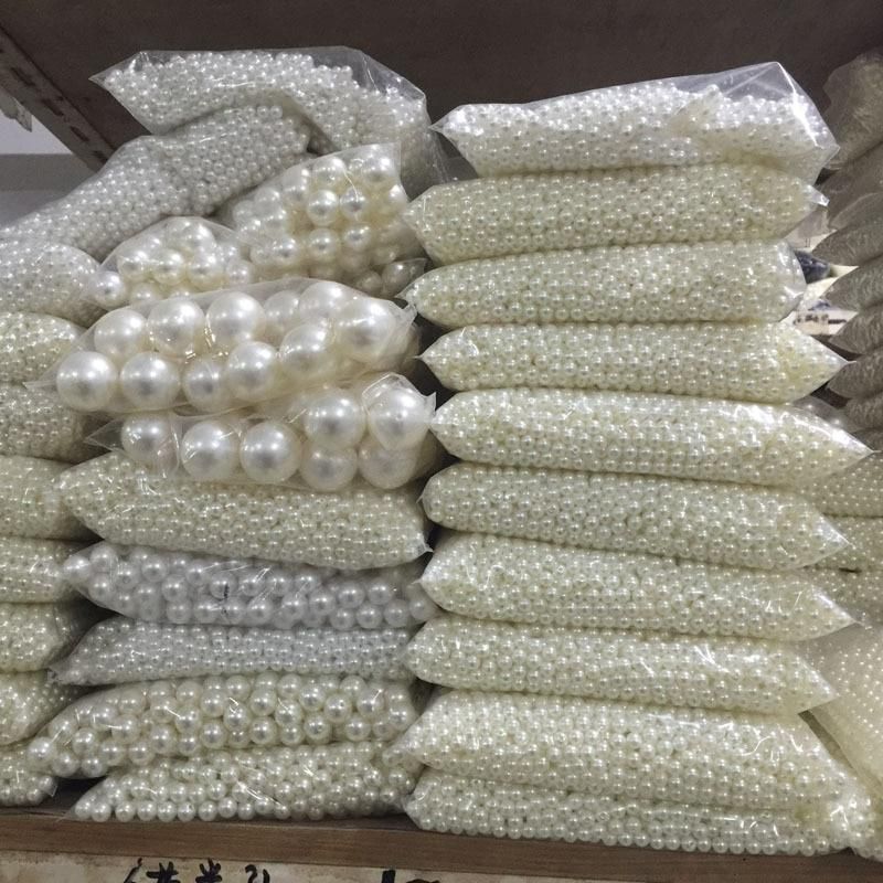 3-30mm Black White Beige Imitation Pearl Beads Round Acrylic Loose Beads For Needlework Jewelry Making Diy Necklace Bracelet