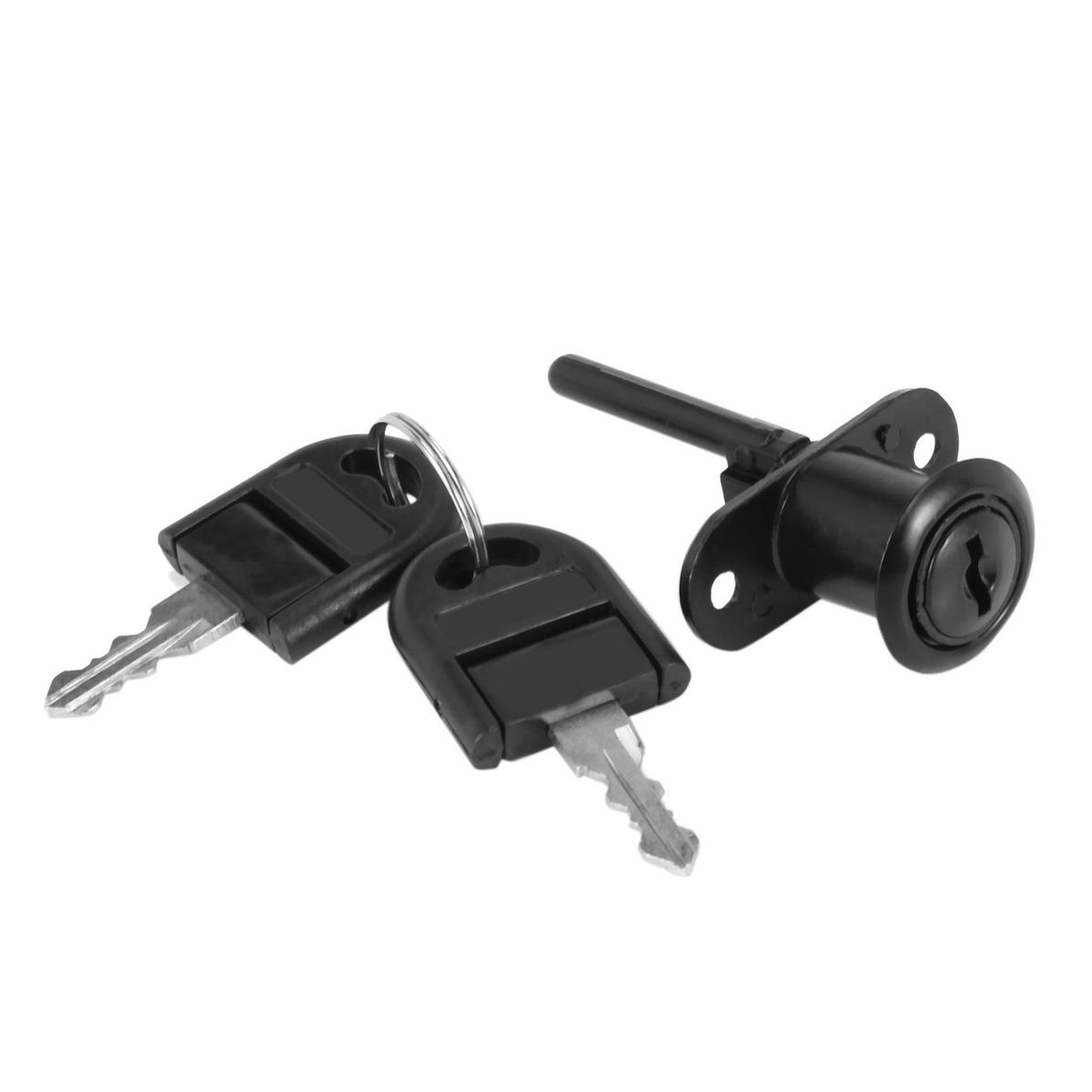 Zinc Alloy Computer Desk Cabinet Drawer Cupboard Locker Cam Lock with Keys Black