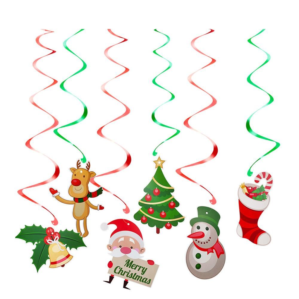 1 Set Christmas Spiral Ceiling Hanging Decoration