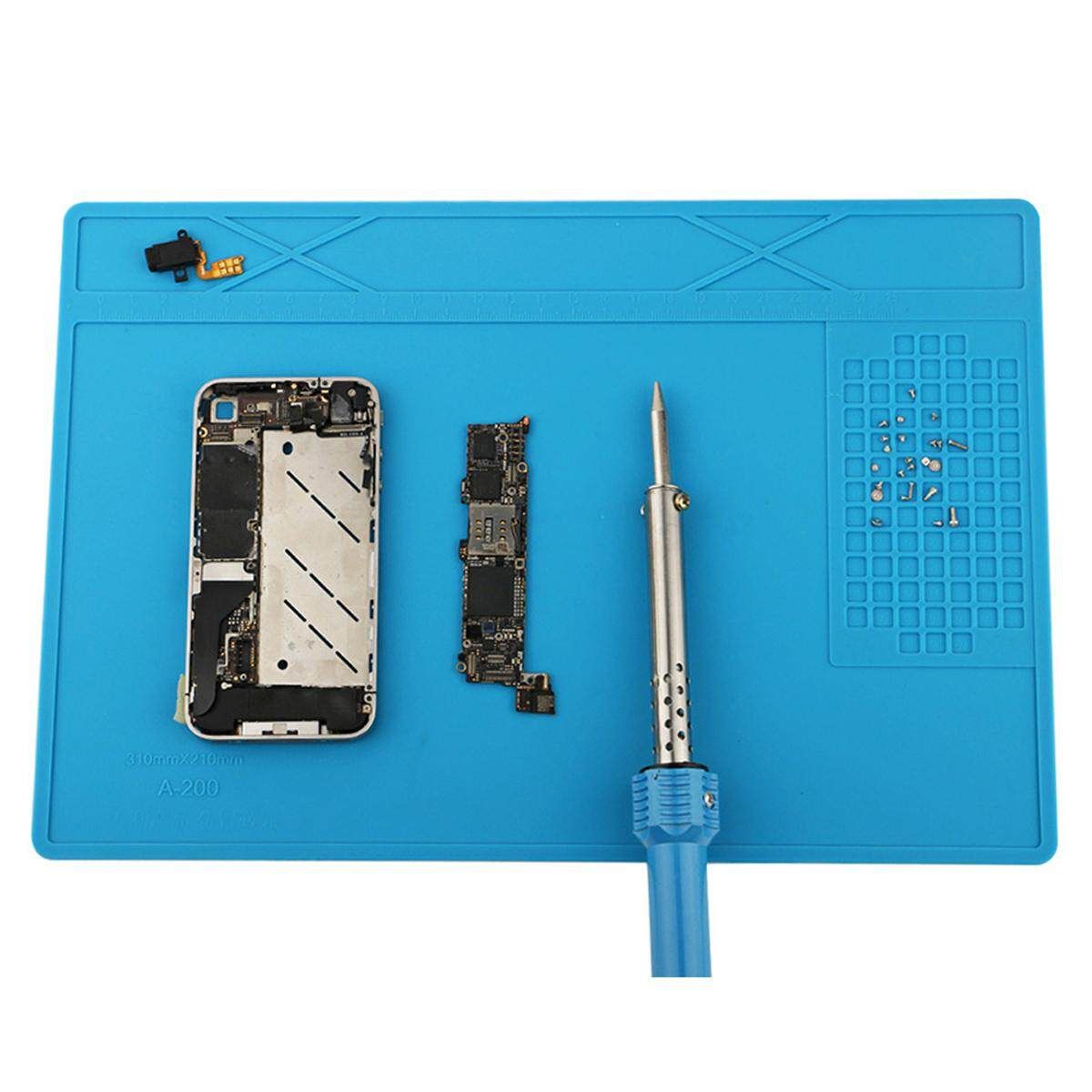 31 X 21cm Silicone Maintenance Platform Heat Insulation Repair Pad BGA Repair Station With Screw Position