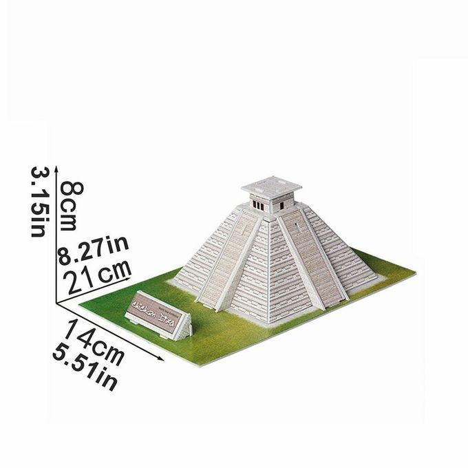 Wo D Ar Hite Ture 3D Three-Dimensional Puzzle Edu Ational Toys  Hildren Puzzle Diy Model  Reative Kids & Adults Gift-multi Olor-Mayan Pyramid