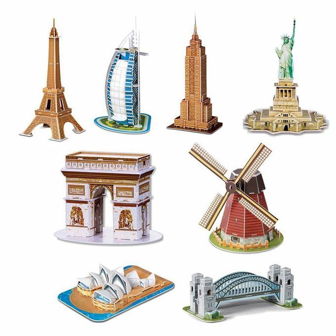 Wo D Ar Hite Ture 3D Three-Dimensional Puzzle Edu Ational Toys  Hildren Puzzle Diy Model  Reative Kids & Adults Gift-multi Olor-Mayan Pyramid
