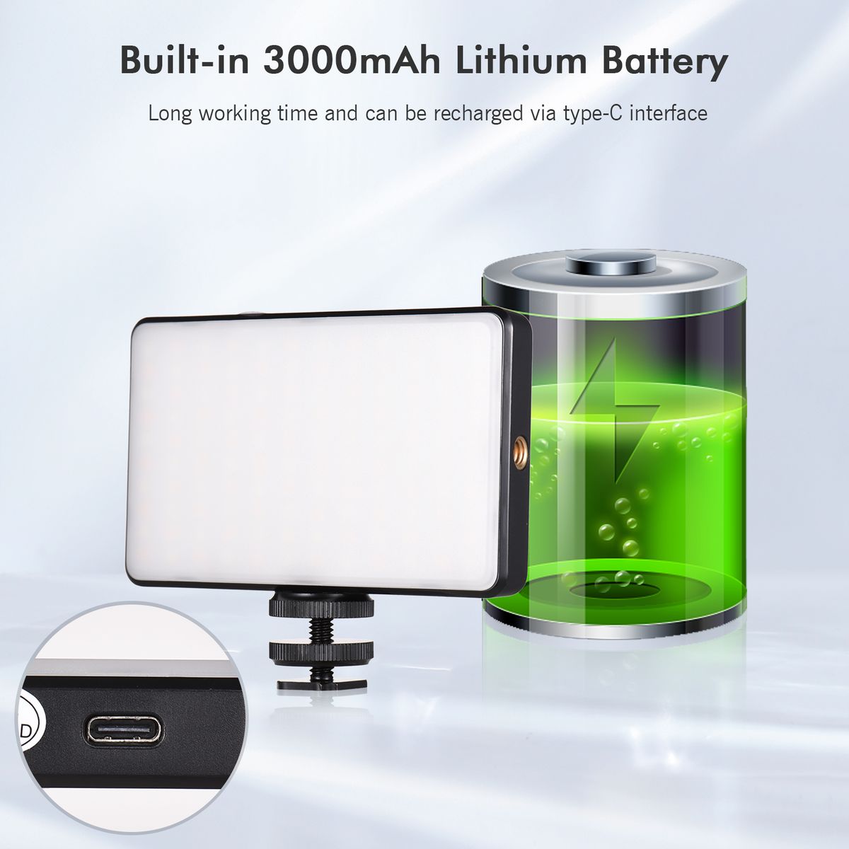 ST120 Pocket LED Video Light Rechargeable Fill Light