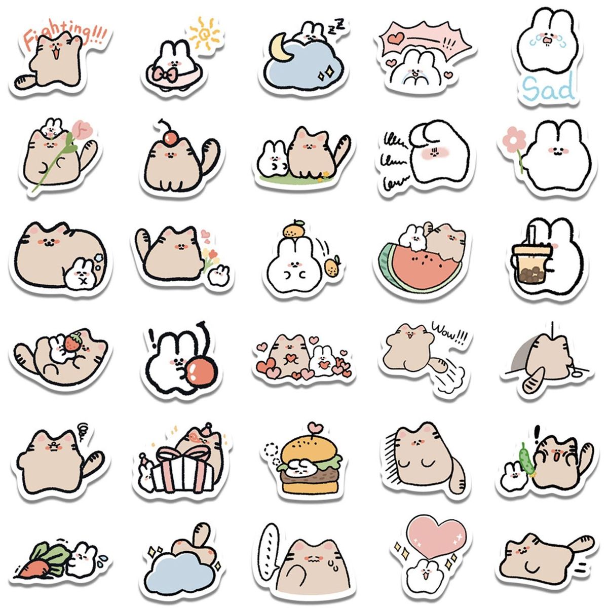 60Pcs Laptop Stickers DIY Phone Laptop Tablet Notebook Graffiti Stickers