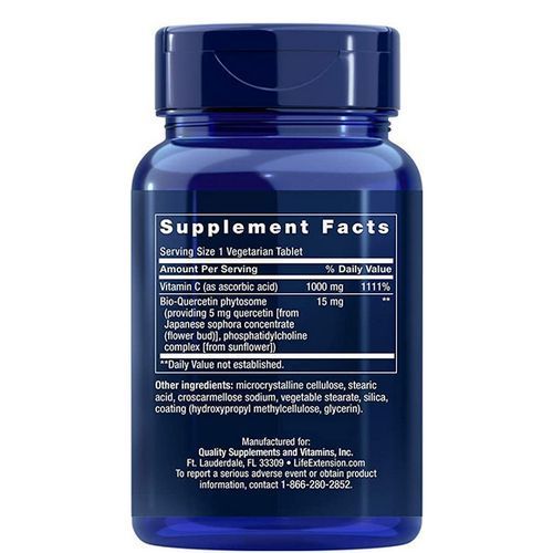 Vitamin C 1000 Mg (ASCORBIC ACID) And Bio-Quercetin Phytosome 60 Tablets