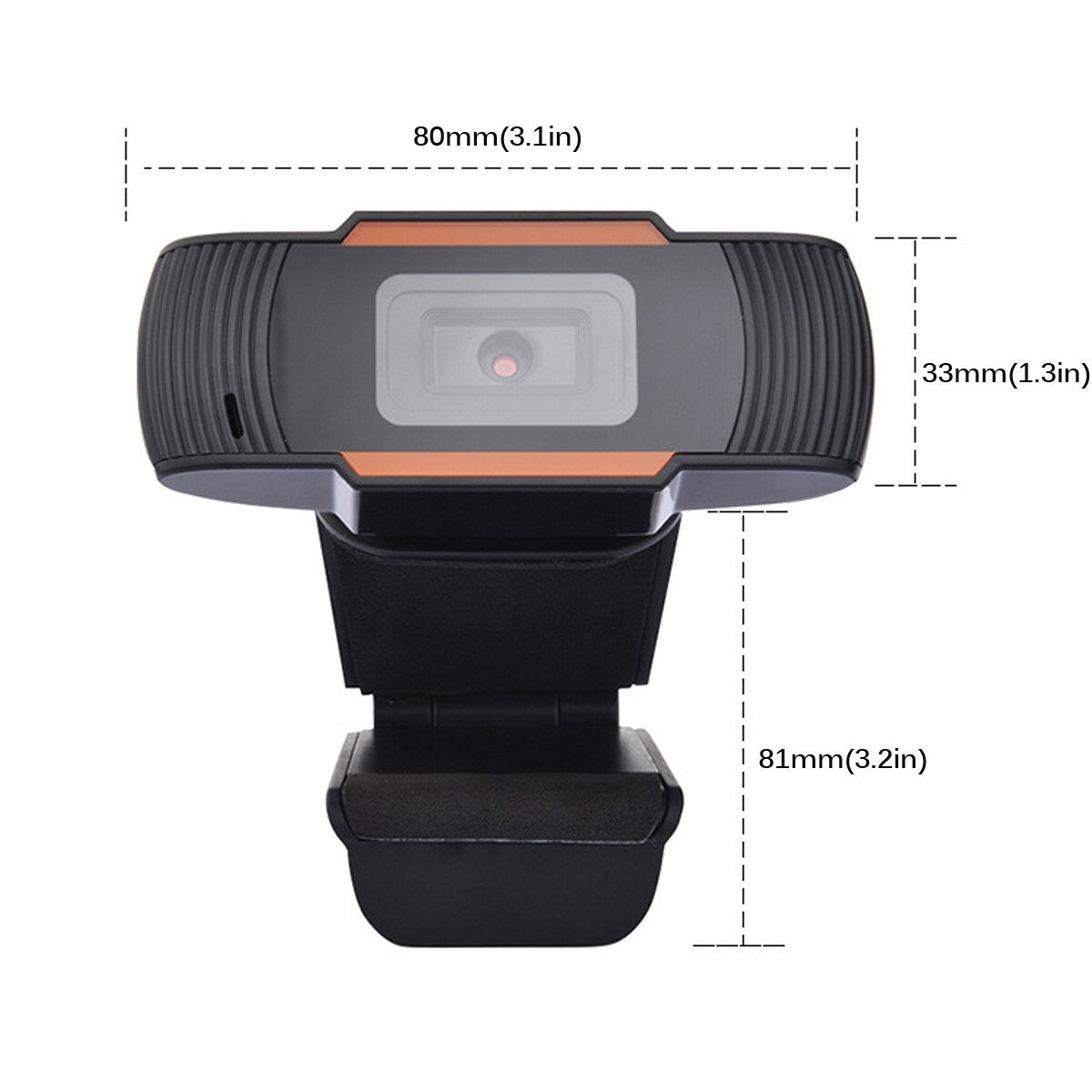(Driverless) HD Fixed-Focus Webcam Video Recording USB Web Camera With Microphone For PC Laptop Desktop Netmeeting-Works Great With MSN, Yahoo And Skype 480P With External Microphone