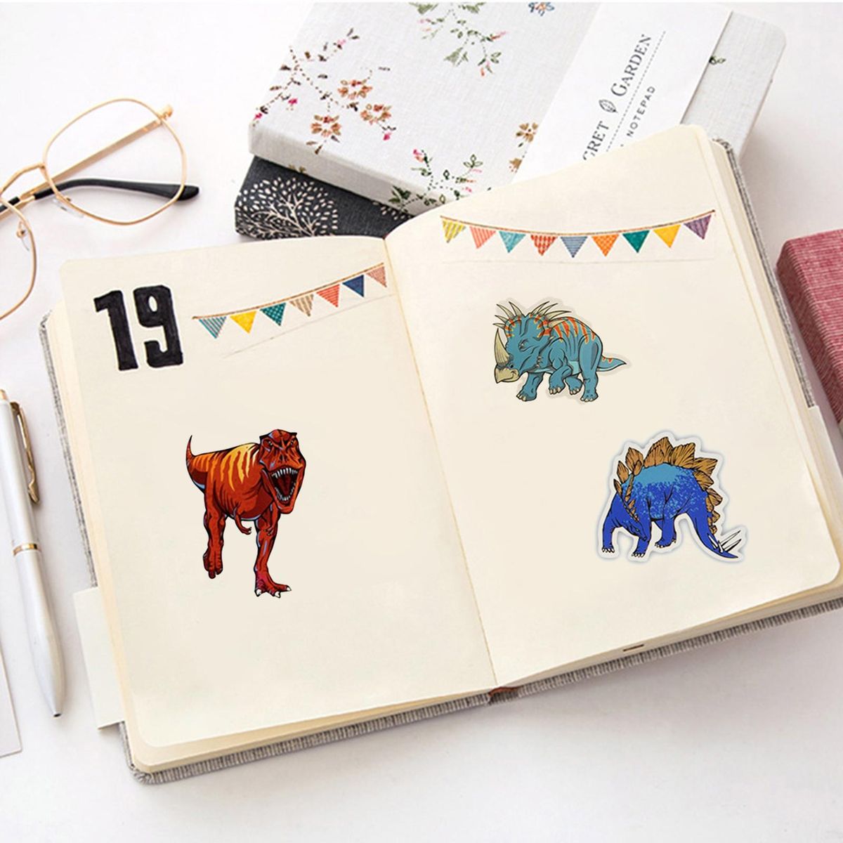 50Pcs Stationery Stickers DIY Phone Laptop Tablet Notebook Graffiti Stickers