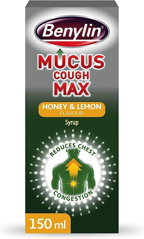 Mucus Cough Max Honey & Lemon Flavour Cough Syrup 150ml