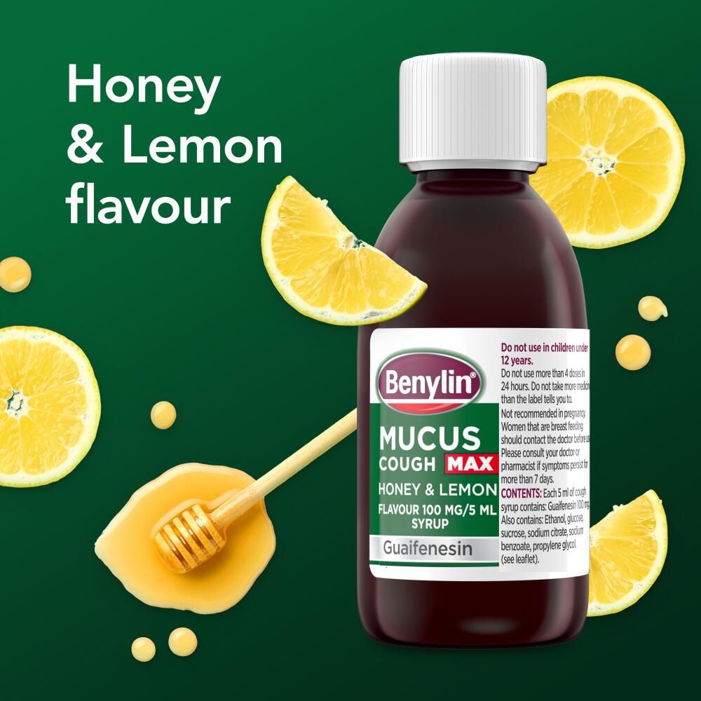 Mucus Cough Max Honey & Lemon Flavour Cough Syrup 150ml