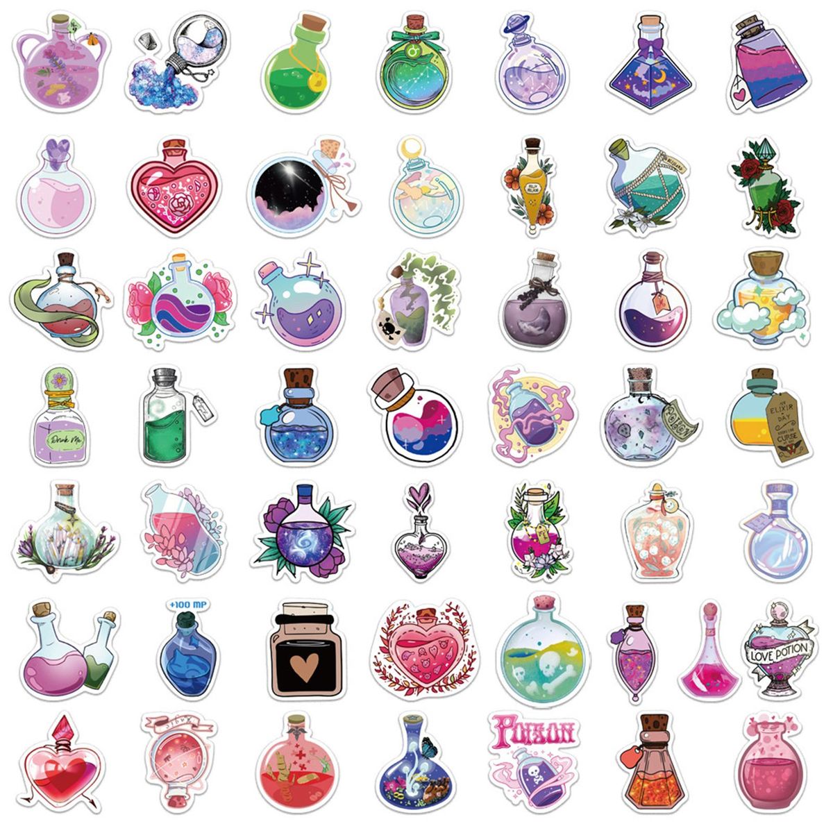 4050Pcs Scrapbook Stickers Cartoon Decal Hand Account Journal Album Stickers Purple