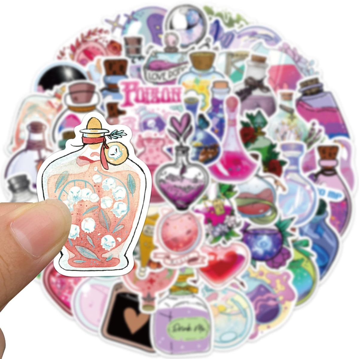 4050Pcs Scrapbook Stickers Cartoon Decal Hand Account Journal Album Stickers Purple