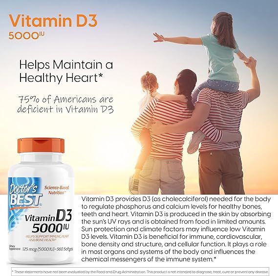 Vitamin D-3 125 Mcg (5,000 IU) - 180 Softgels