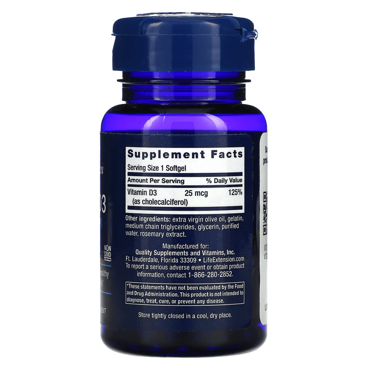 Vitamin D3 25 Mcg (1,000 IU) - 90 Softgels