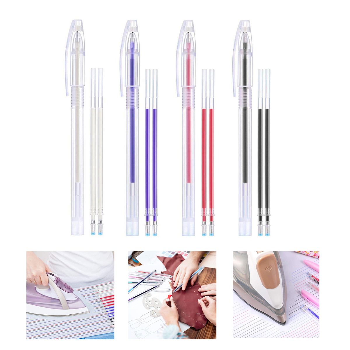 Heat Erasable Fabric Marking Pens With  3Pcs