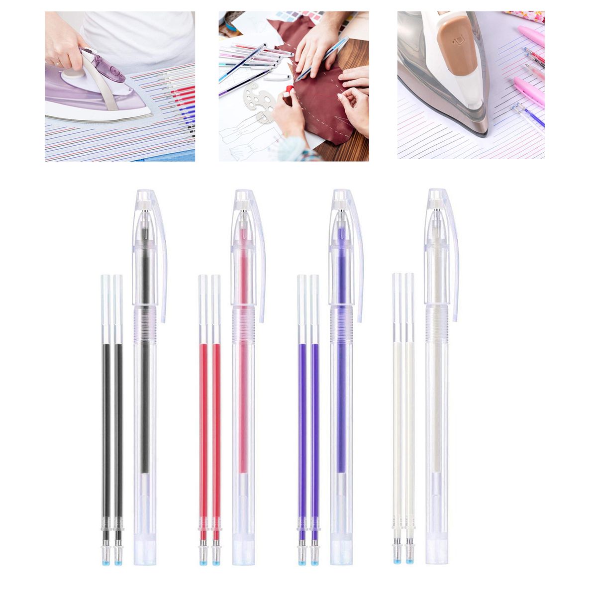 Heat Erasable Fabric Marking Pens With  3Pcs