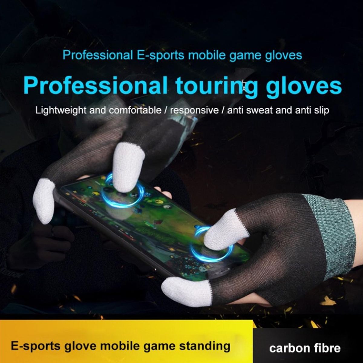 1 Pair Gaming Grip Sweaty Hands Gaming Black