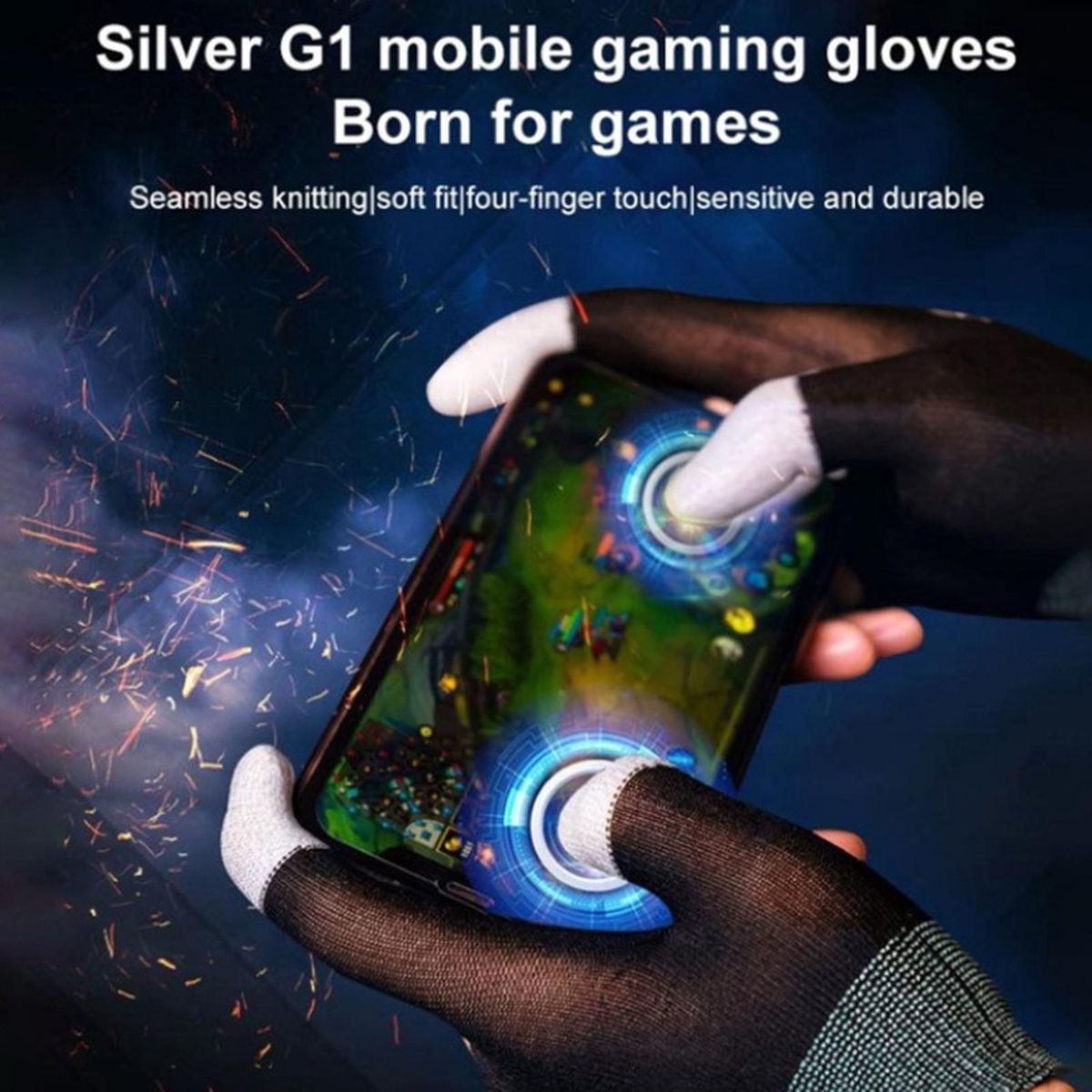 1 Pair Gaming Grip Sweaty Hands Gaming Black