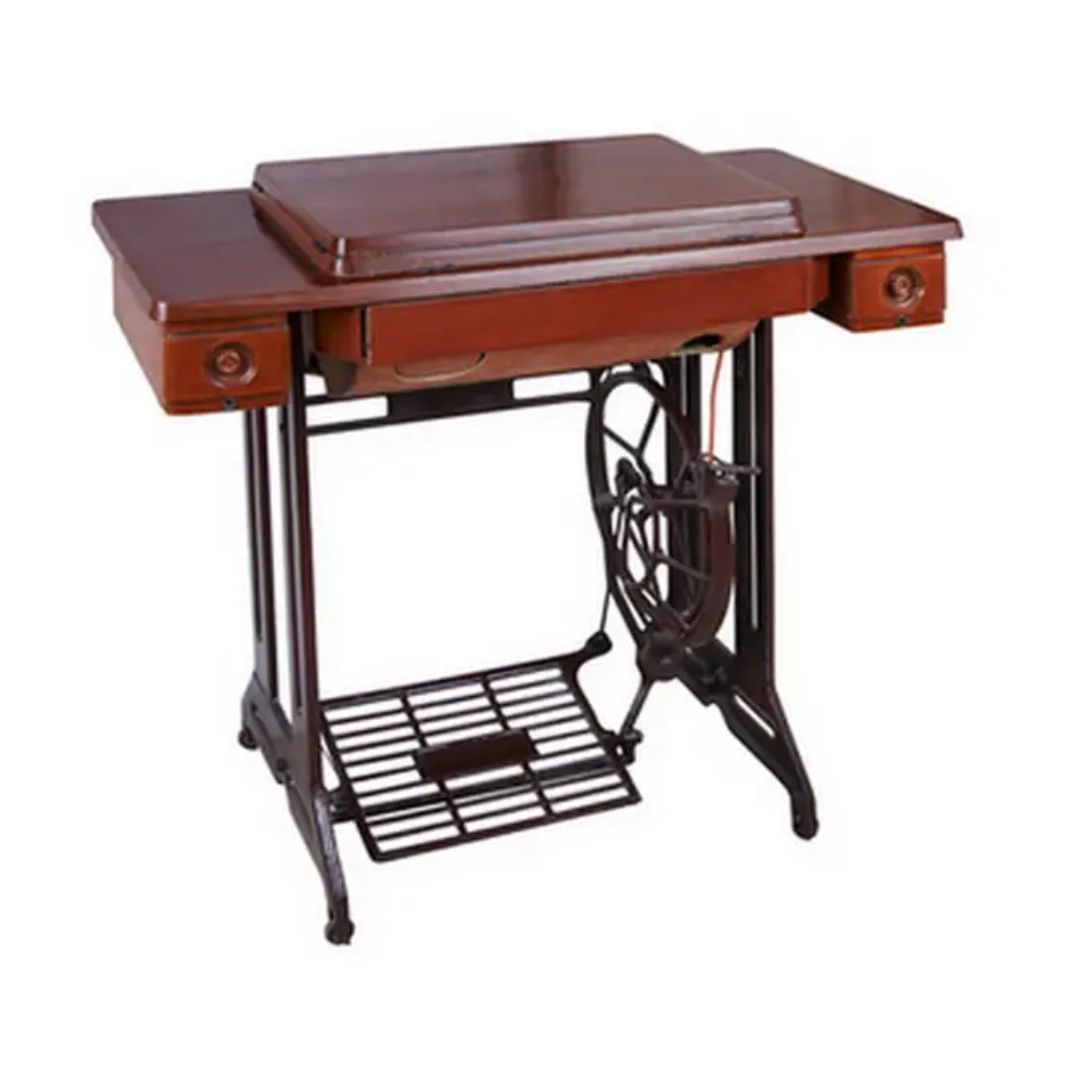 Sewing Machine (Manual & Auto) With 3-Drawer Folding Cover Brown