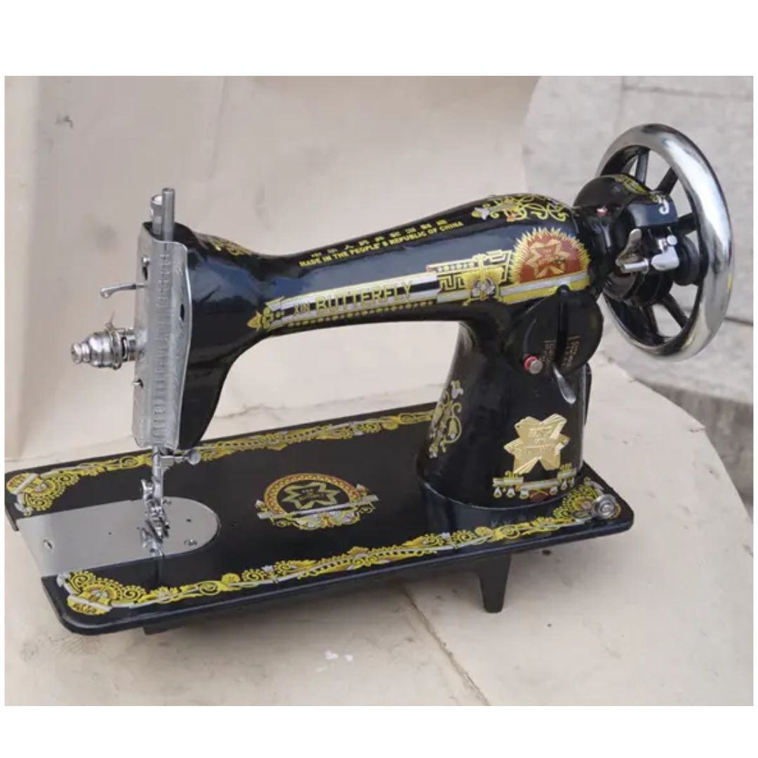 Sewing Machine (Manual & Auto) With 3-Drawer Folding Cover Brown