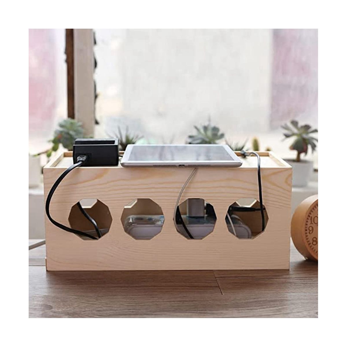 Wood Style Box,For TV, Computer Hide and Power Strip
