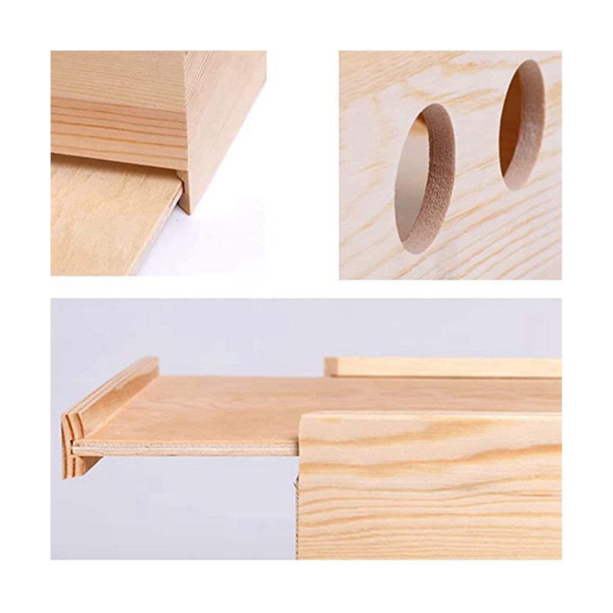 Wood Style Box,For TV, Computer Hide and Power Strip